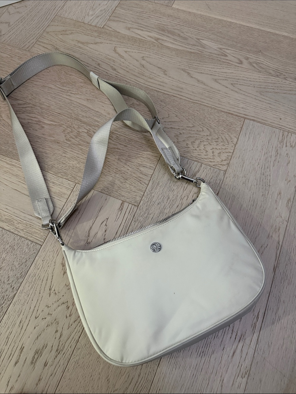 lululemon athletica Cream Nylon Crossbody Bag